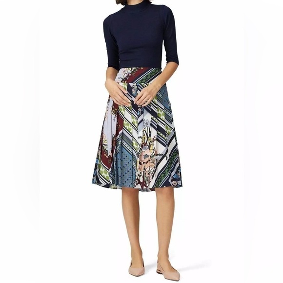 Tory Burch Dresses & Skirts - Tory Burch | Printed Pleated Skirt Silk Floral Knee Length Size 12